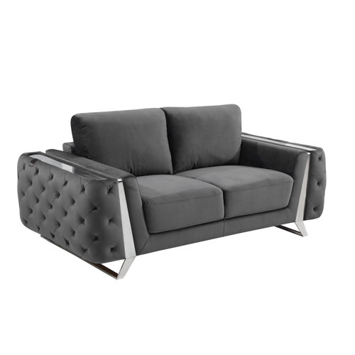 Everly Quinn 72'' Velvet Loveseat Wayfair